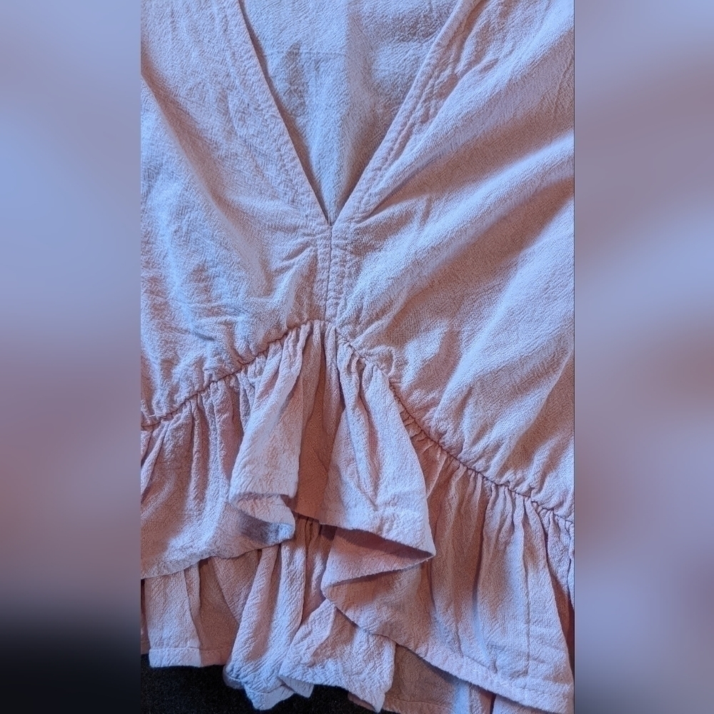 Fancyinn Pink Ruffled Crop Top Medium - Picture 6 of 6